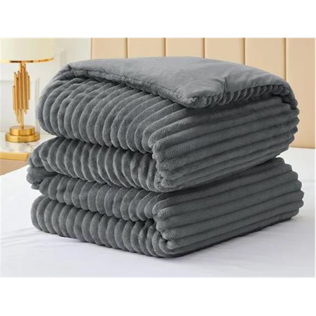 Acolchado Nordico Luxury Rib Gris Twin 170x230