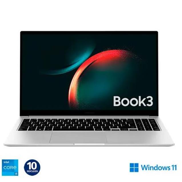 Notebook Samsung Book3 - I5 / 8gb / 512gb / 15,6" / W11 / Silver